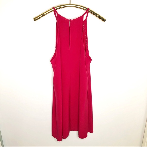 Southern Tide Christine Cranberry Silk swing dress - Picture 5 of 8